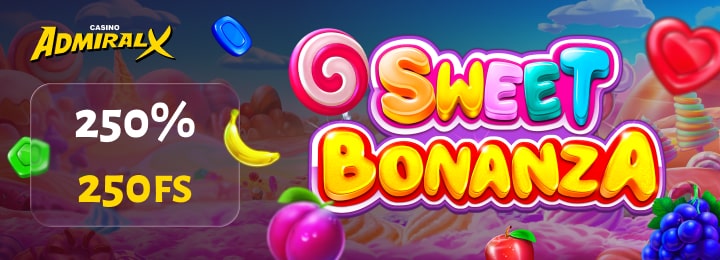 250% + 250 FS приветственный бонус за регистрацию в онлайн казино Admiral X
